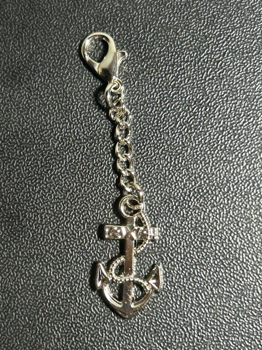 Silver Anchor Charm Keychain